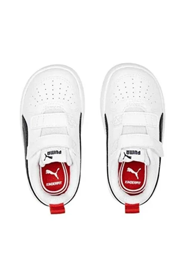 Детские кроссовки для девочек с принтом Rickie V Puma, White — фото 3