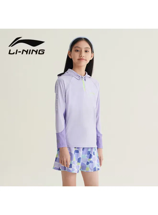 Комплект для плавания с длинным рукавом и принтом Li-Ning, фиолетовый — фото 2