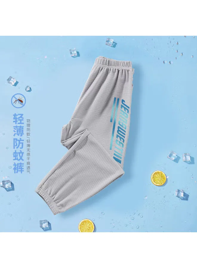 Штаны летние тонкие с защитой от комаров свободные для мальчиков Jeanswest, серый — фото 2