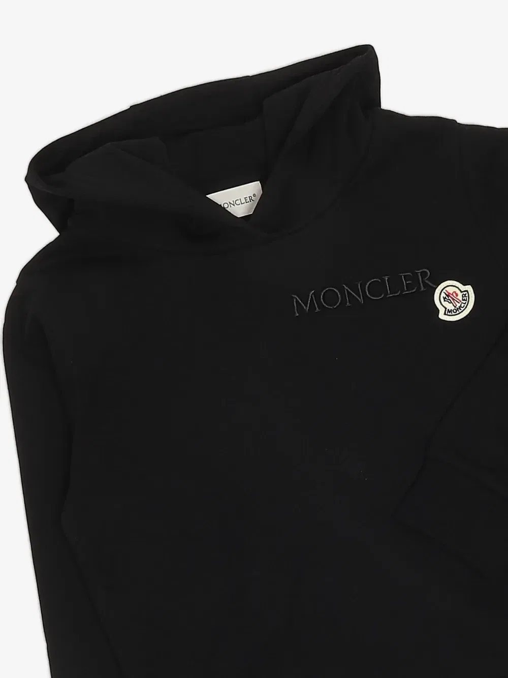 Толстовка с вышитым логотипом и нашивкой Moncler Enfant, черный — фото 3