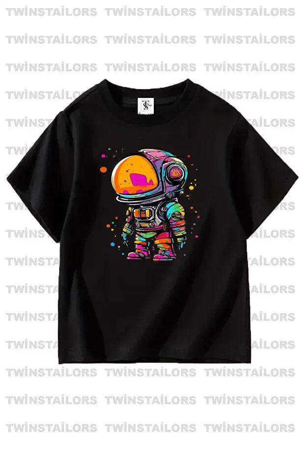Детская футболка с принтом Trex dinosaur printed 3-pack Twins Tailors, Purple — фото 3