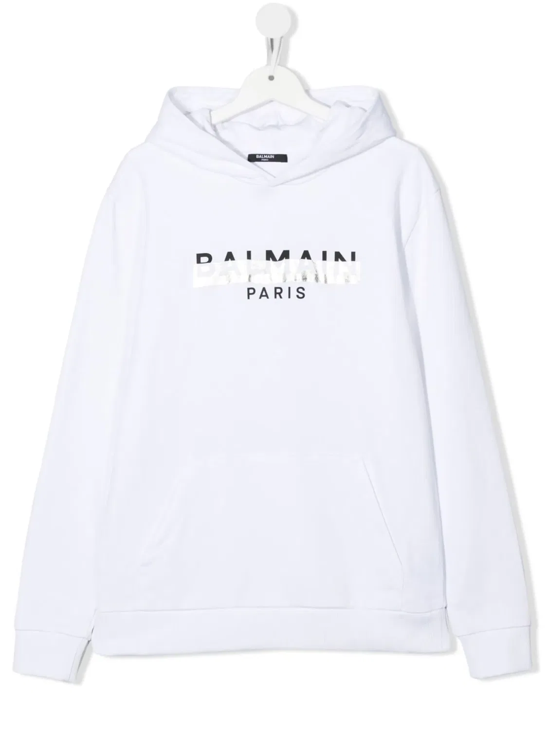Худи с логотипом Balmain, белый