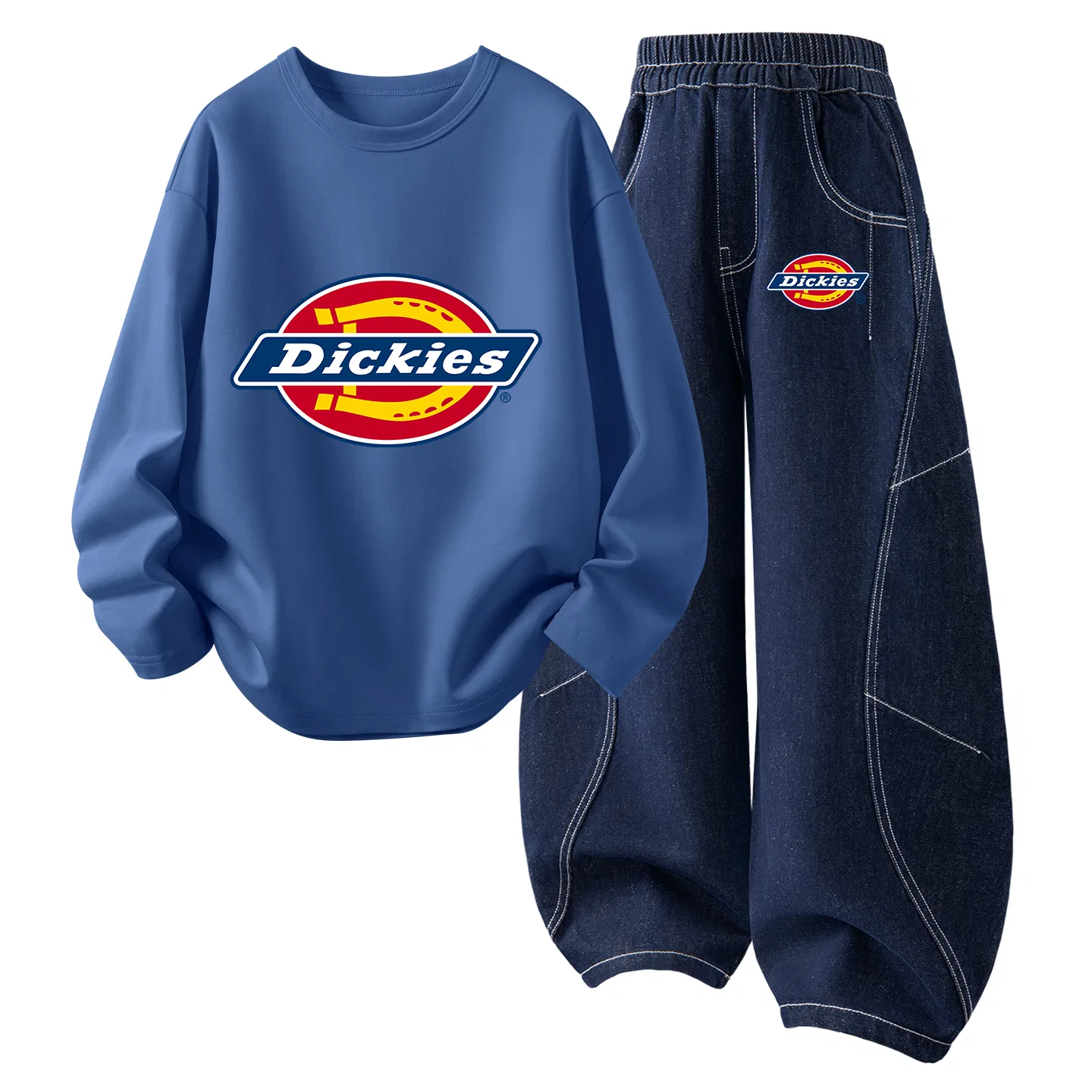 Детский комплект из футера с капюшоном Dickies, Denim Dark Blue — фото 3