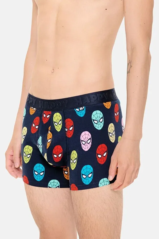 Детские боксеры для мальчиков с принтом Spider-Man Happy Socks, Multicolored — фото 3