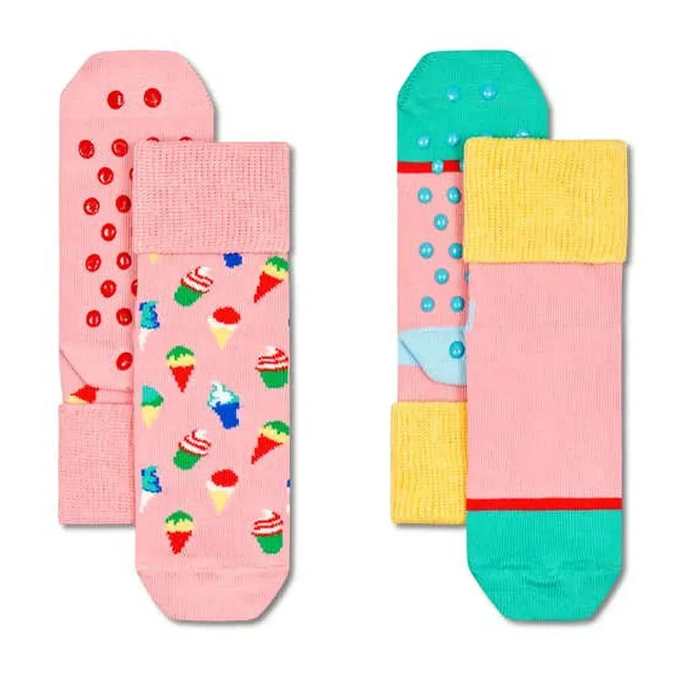 Носки противоскользящие Ice Cream 2 пары Happy Socks, розовый