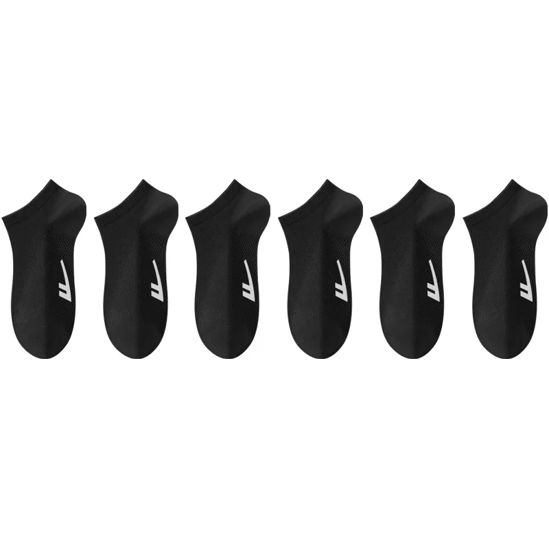 Детские носки-следки с принтом Warrior Huili, 6 пар, Black, WARRIOR