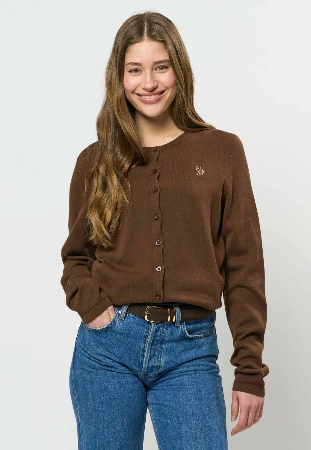 Кардиган Uwkimmi - кардиган U.S. Polo Assn., Chestnut