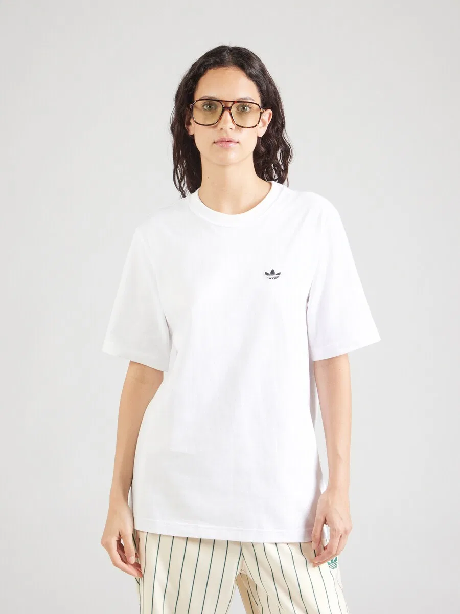 Футболка ADIDAS ORIGINALS 'Ess' белого цвета — фото 2
