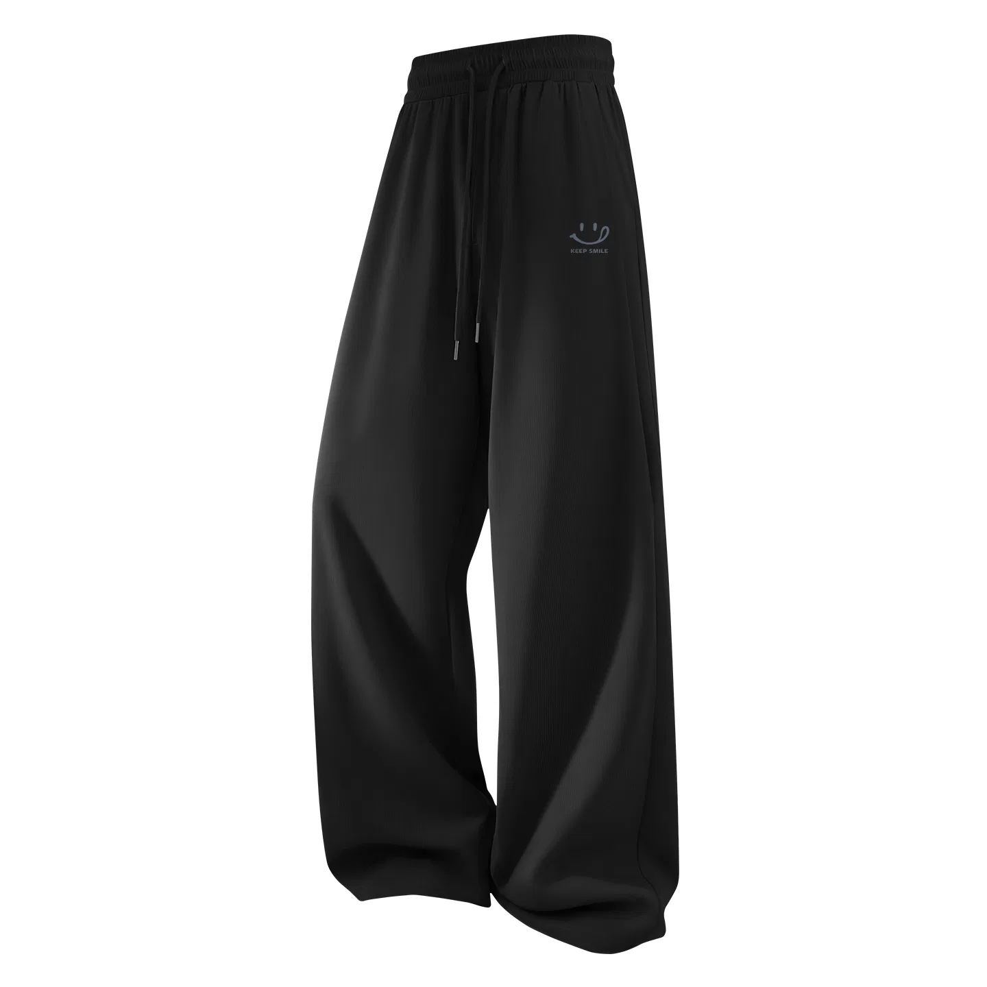 Детские брюки свободного кроя Keep Smiling Pants Logo MINISO, Dark Gray — фото 3