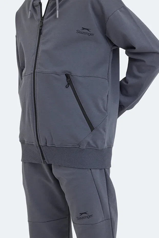 Детский спортивный комплект для девочек хлопковый Slazenger, Dark Gray — фото 4