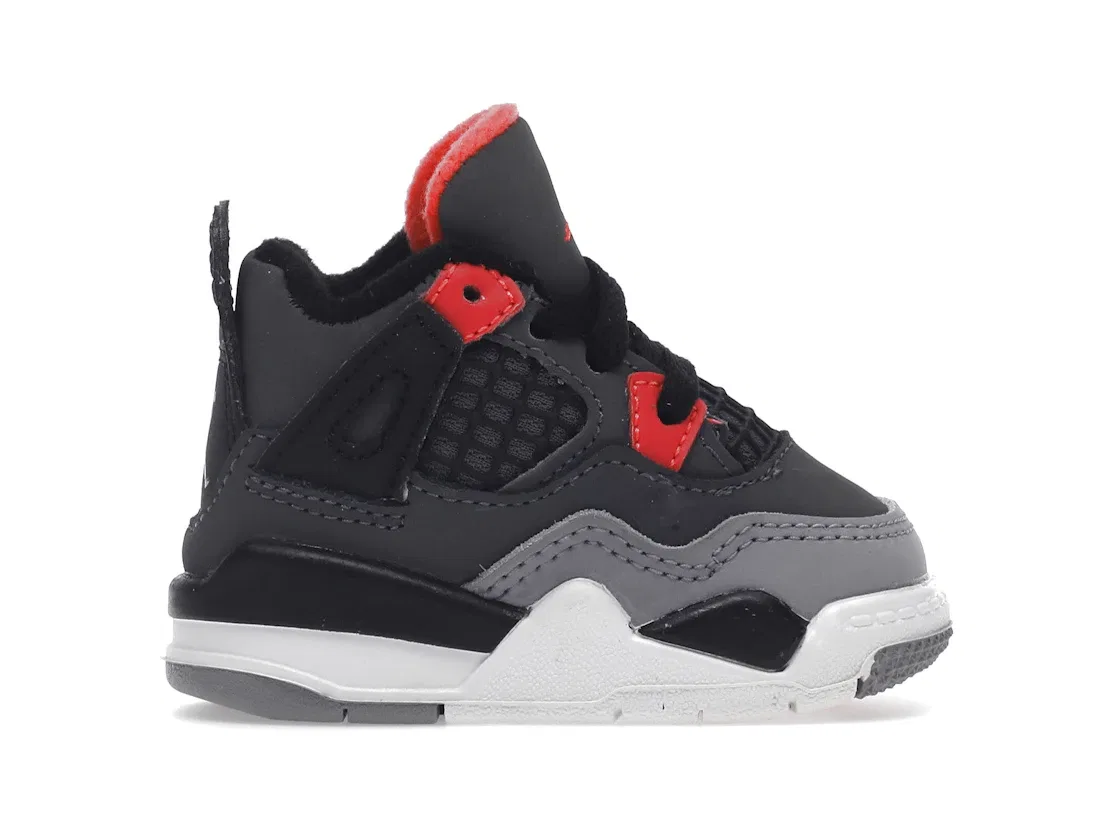 Детское кроссовки Lifestyle Jordan 4 Retro Infrared, Dark Grey/Infrared 23-Black-Cement Grey
