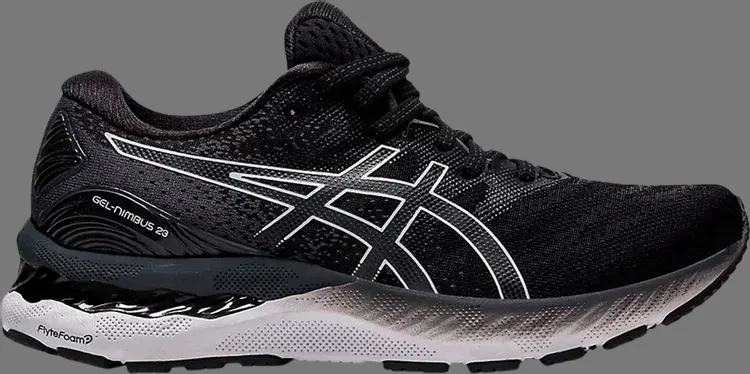

Кроссовки wmns gel nimbus 23 wide 'black white' Asics, черный