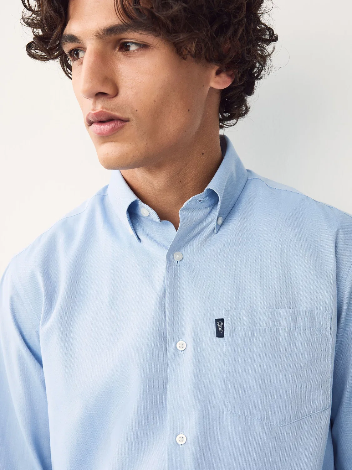 Оксфордская рубашка Slim Fit Next, Светло-голубой — фото 2
