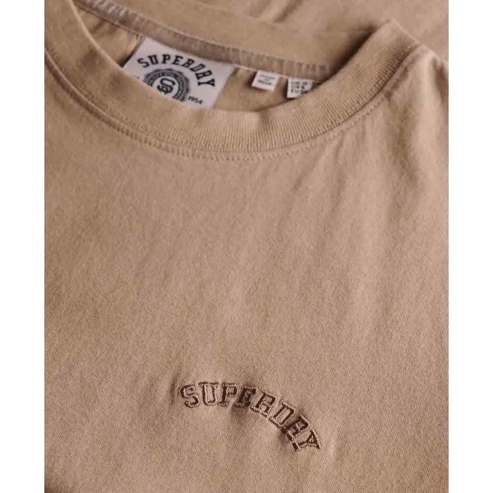 Женская футболка с коротким рукавом Superdry Essential Logo Embroidered, Beige — фото 2