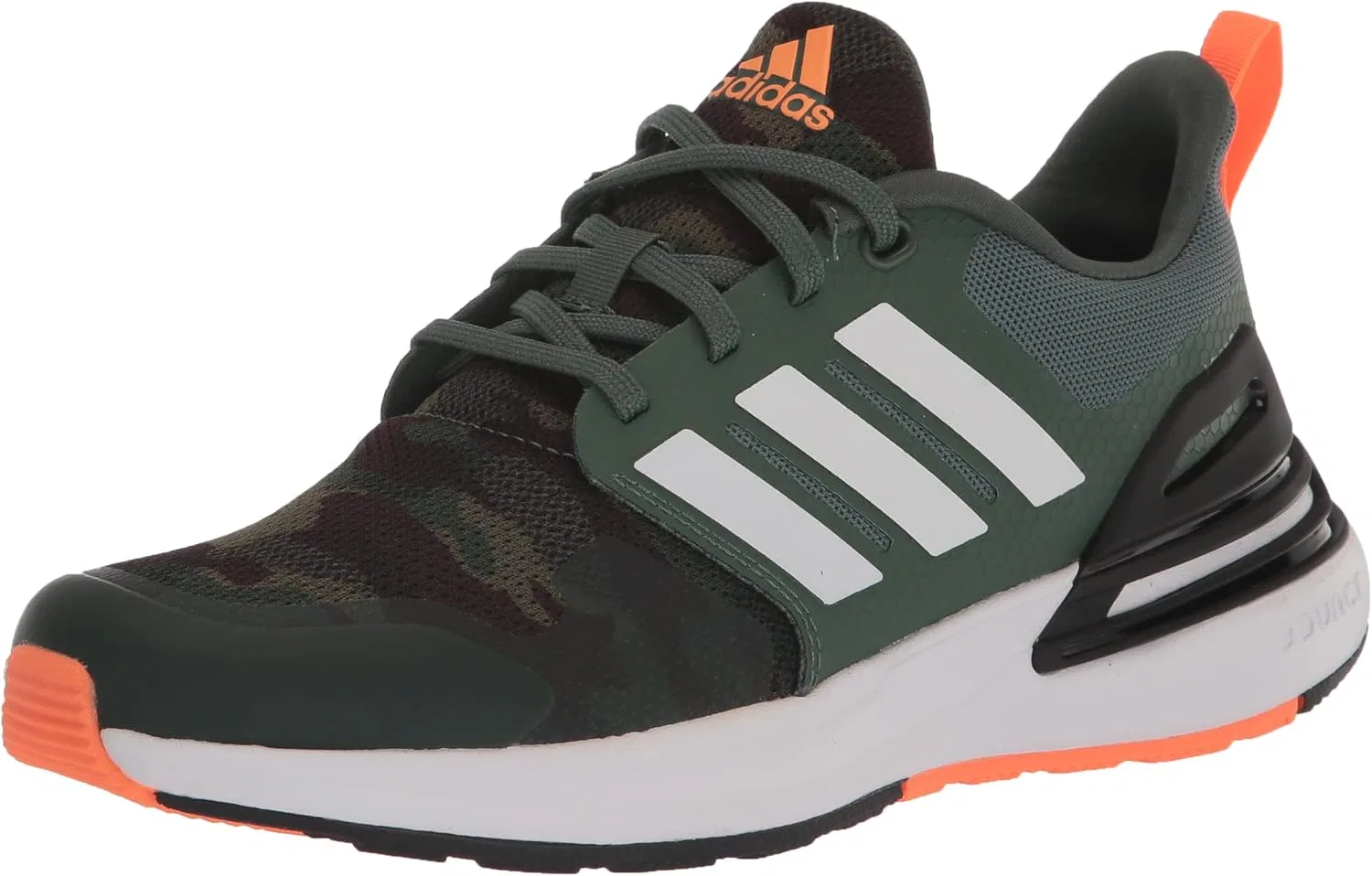 Детские кроссовки для девочек с эластичной шнуровкой Rapidasport Bounce, Green Oxide/White/Screaming Orange