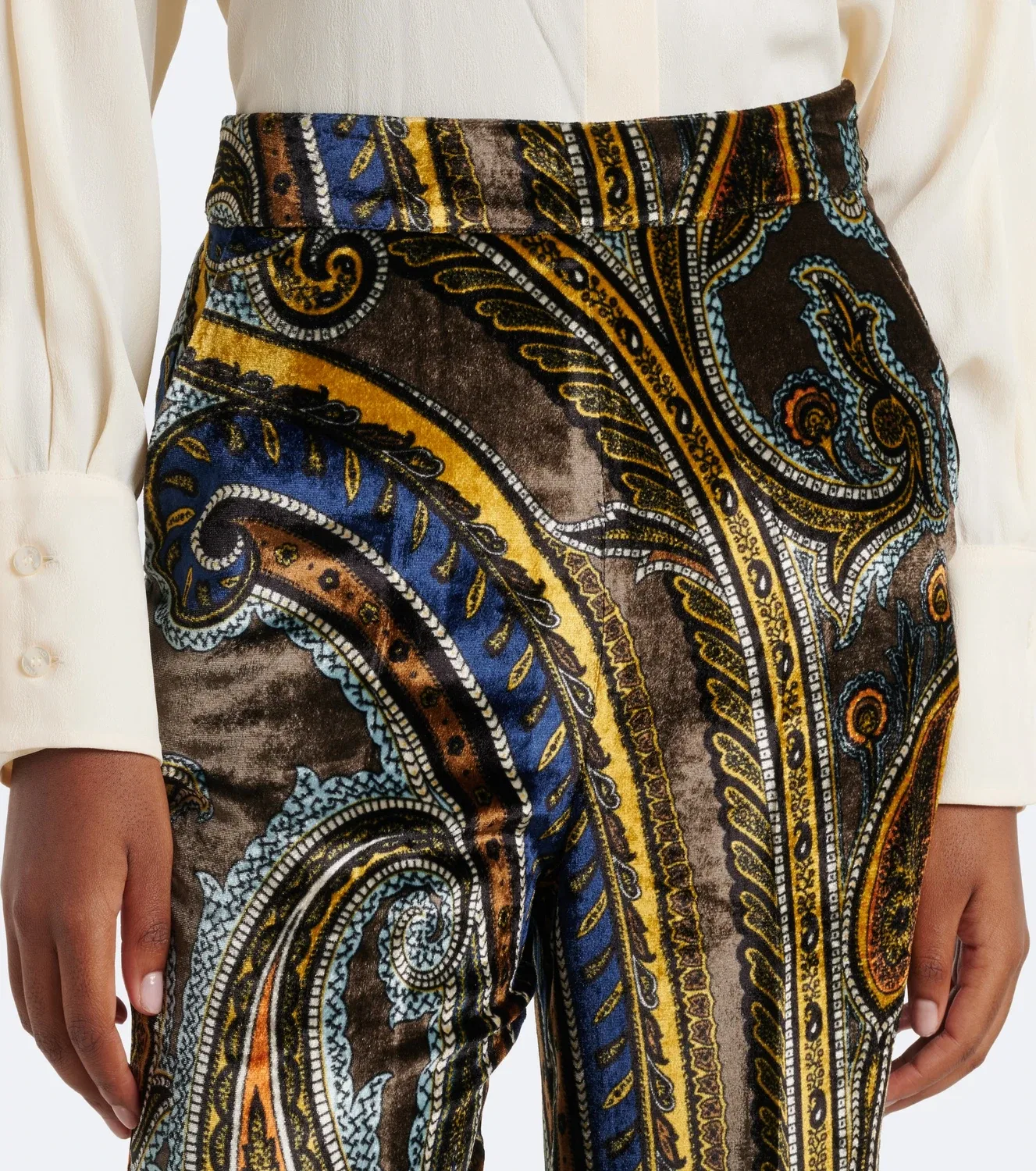 Брюки-клеш с узором пейсли, Etro, мультиколор — фото 3