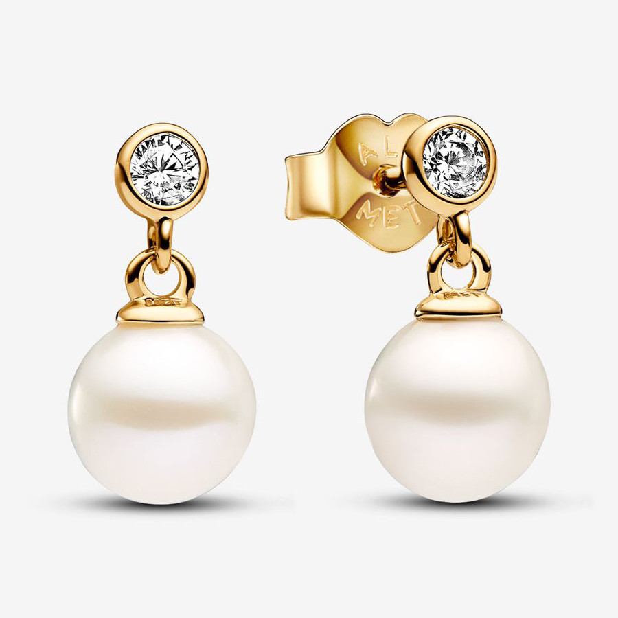 

Серьги Pandora Treated Freshwater Cultured Pearl & Stone, золото