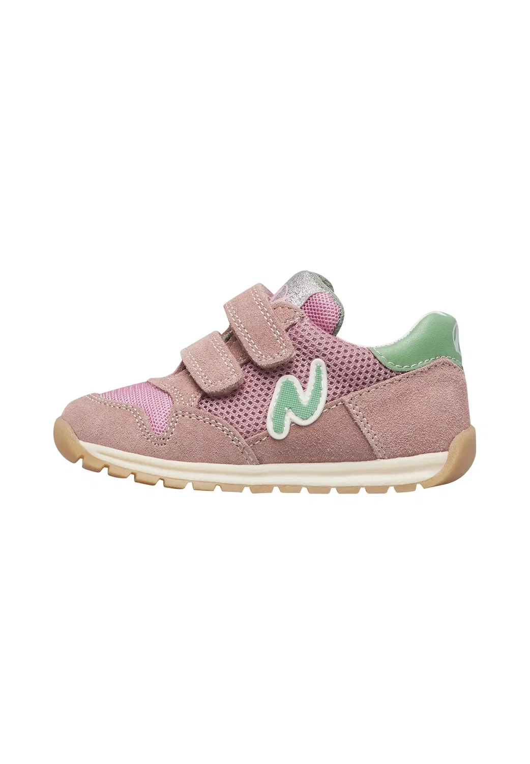 Sammy 3 vl. - кроссовки Naturino, Rosa-Salbei-Weiß