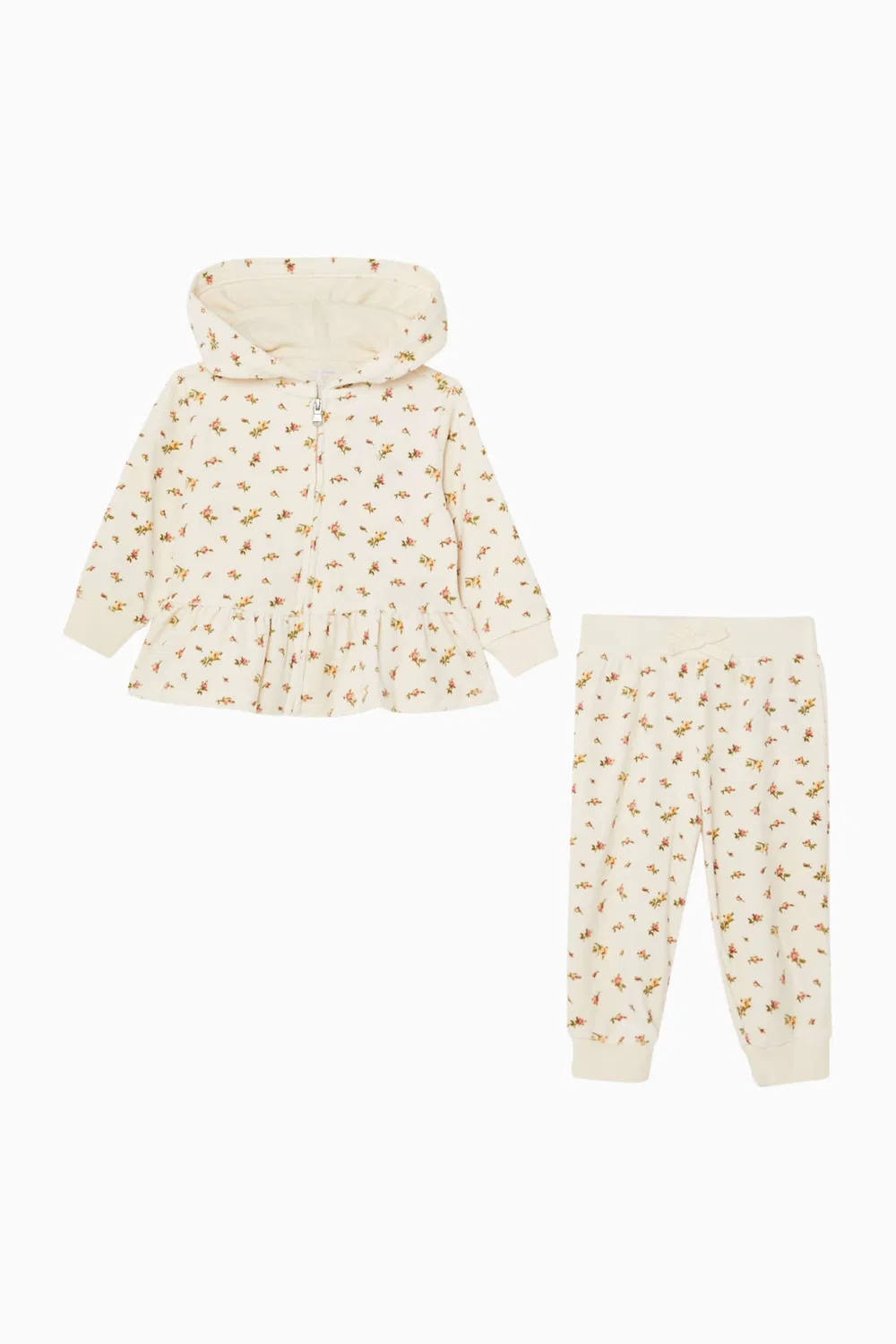Комплект из футера с принтом Floral Velour Hoodie & Pant Set Polo Ralph Lauren — фото 2
