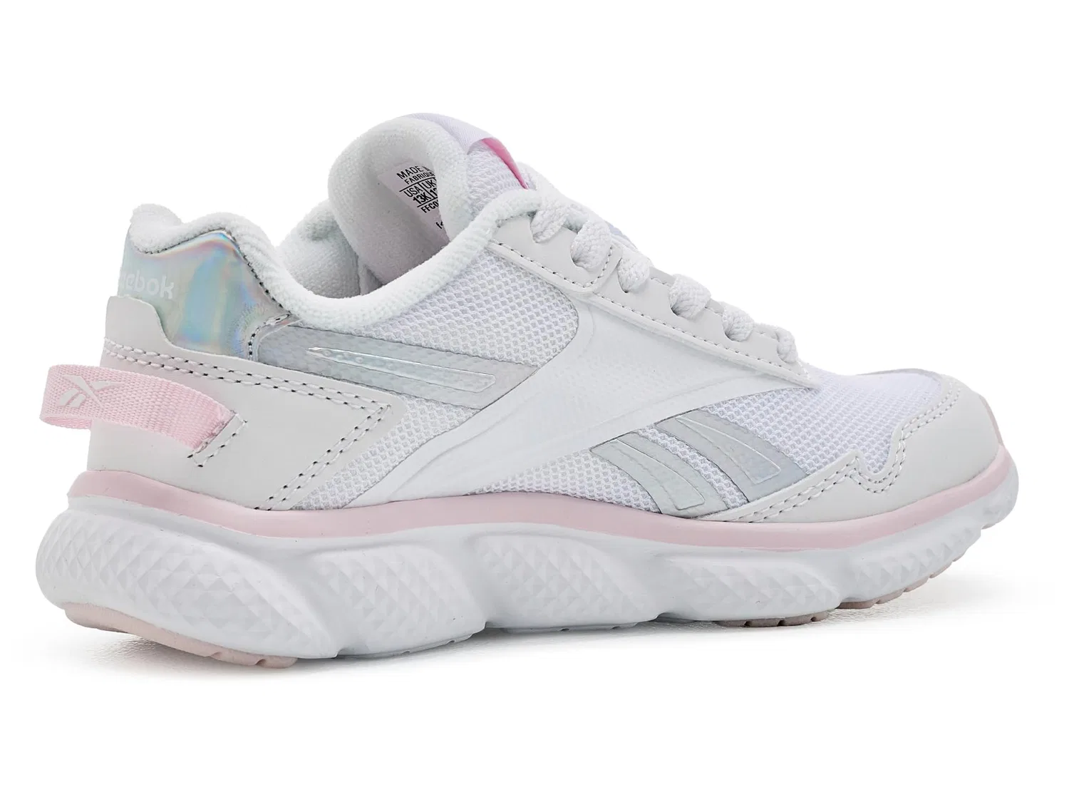 Кроссовки Swiftstrike (для маленьких и больших детей) Reebok Kids, White/Iridescent/Frosted Berry — фото 4