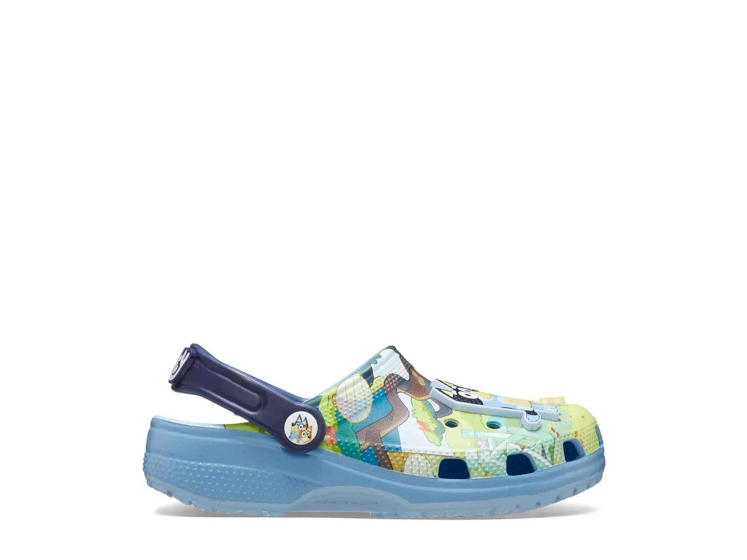 Клоги Classic Bluey, детские, Crocs, голубой/мультиколор — фото 4