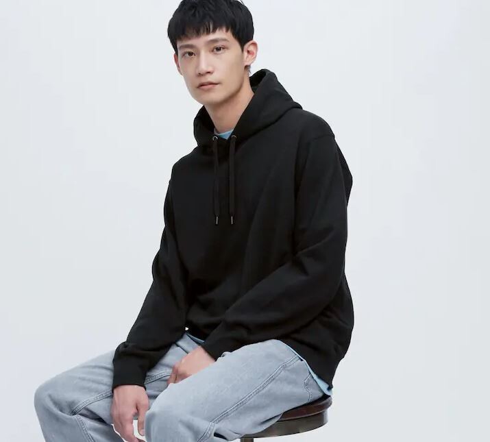 

Толстовка Uniqlo Colour Block Sweat Hoodie, черный