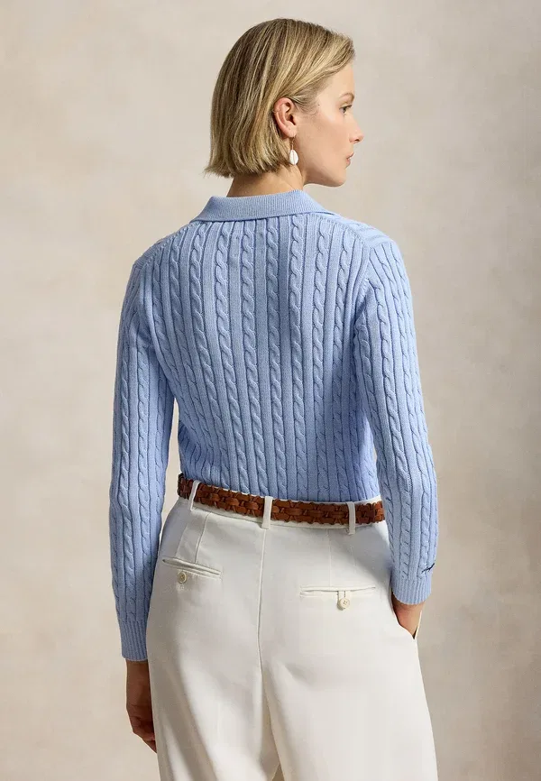 Свитер из хлопка Polo Ralph Lauren, синий — фото 3