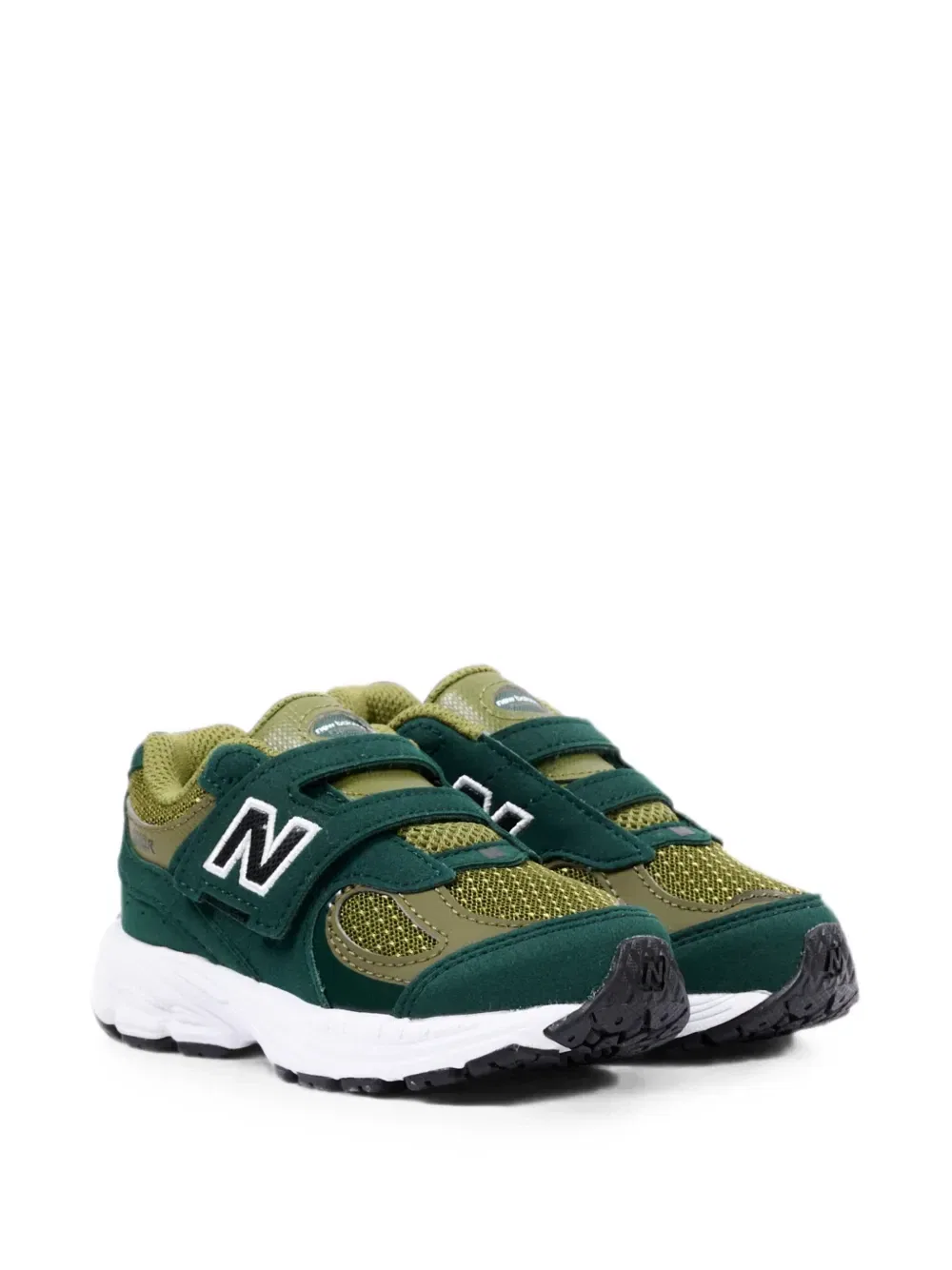 Кроссовки 2002 на липучках New Balance Kids, зеленый — фото 2