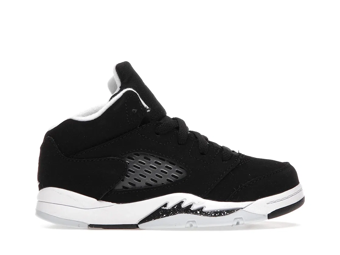 Детские кроссовки для мальчиков с принтом Jordan 5 Retro Moonlight Jordan, Black/Moonlight-White