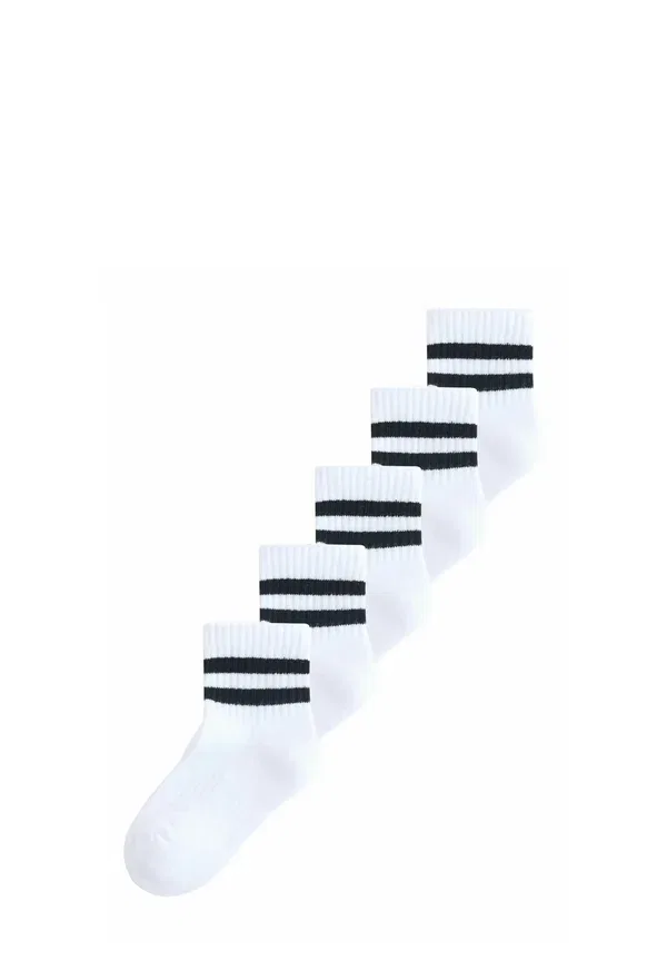 Носки из хлопка 5 пар Next white/black, белый/черный