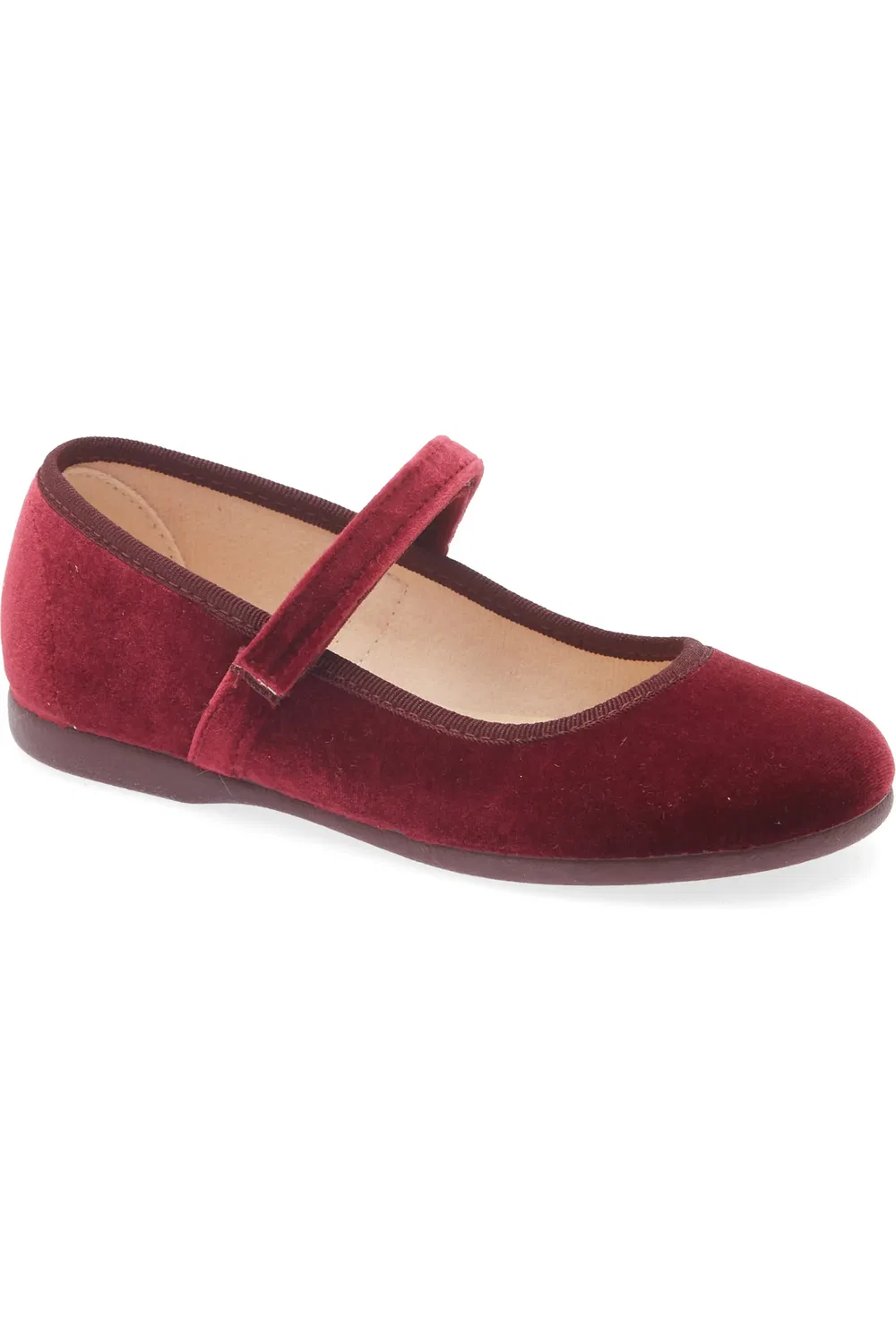 Туфли мэри-джейн детские на регулируемом ремешке Cassie Childrenchic, Burgundy