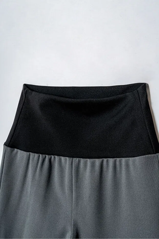 Детские леггинсы для девочек с завышенной талией Beniizle, Smoke Grey — фото 4