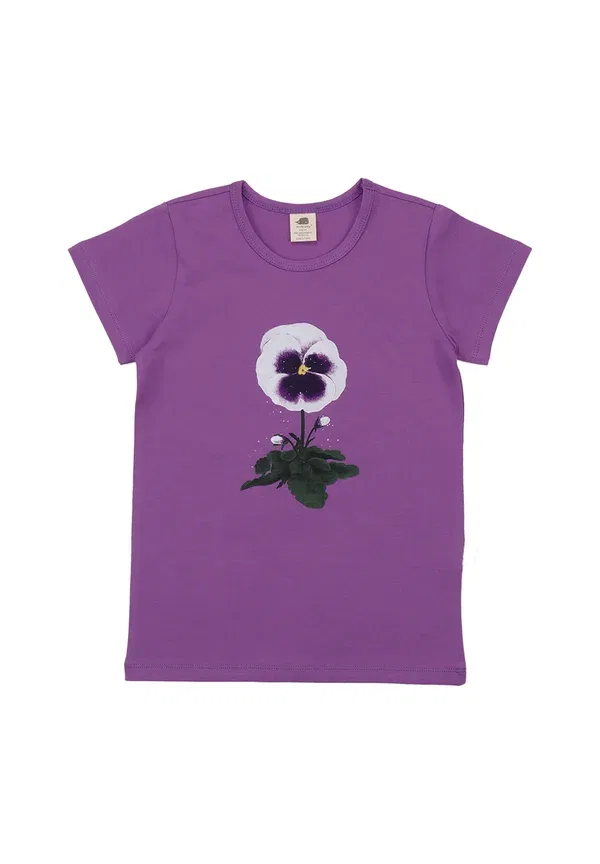 Футболка с цветочным принтом Violas Walkiddy Purple, фиолетовый — фото 3