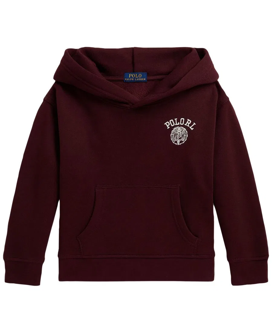 Худи оверсайз с вышивкой Polo RL, модель Big Fit Logo Polo Ralph Lauren, Rich Ruby