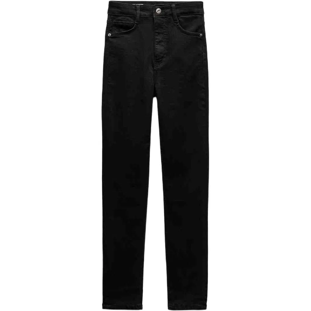 Женские джинсы умеренно-облегающего кроя ZARA, Black