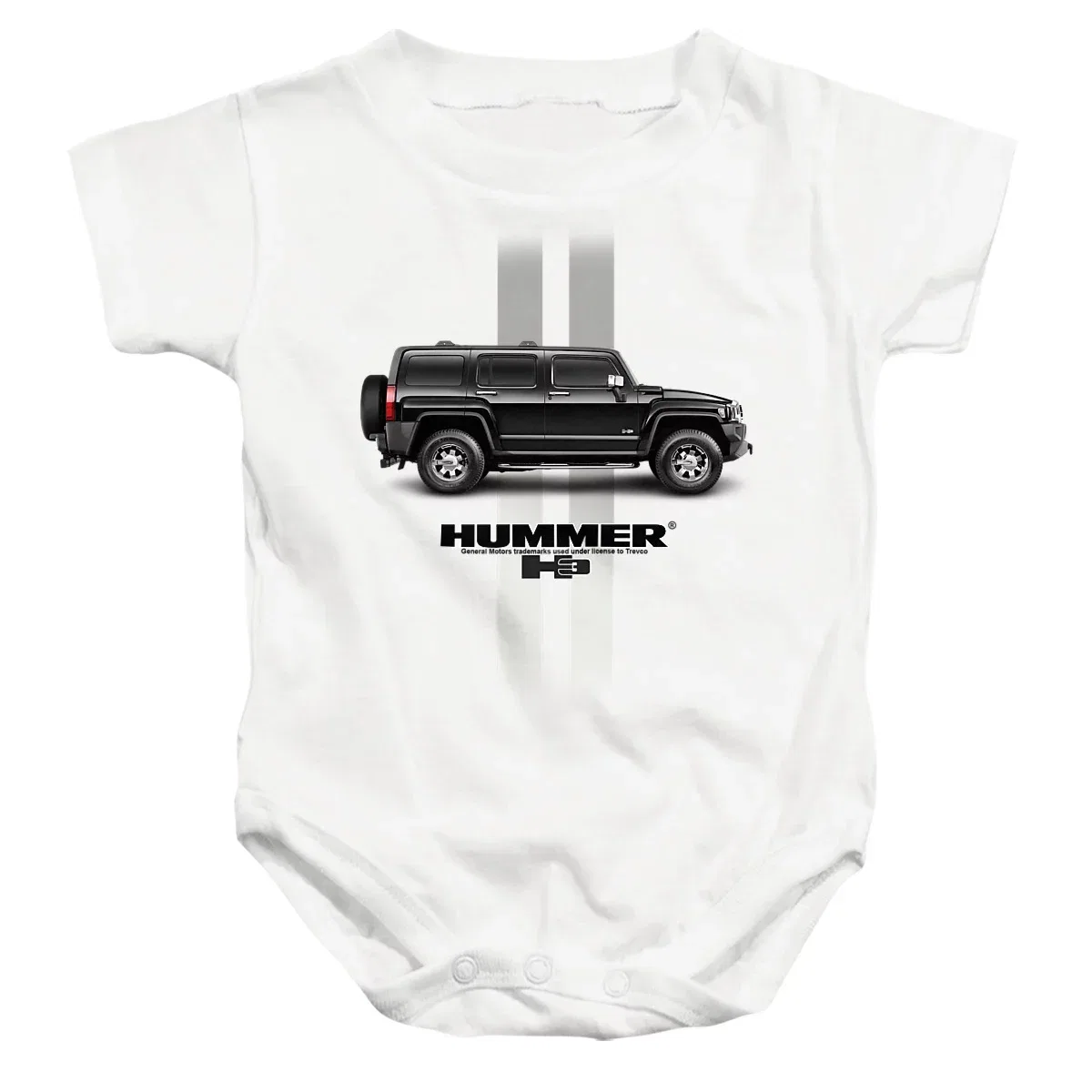 Детское боди для малышей с коротким рукавом Hummer H3 Stripes LOGOVISION, White