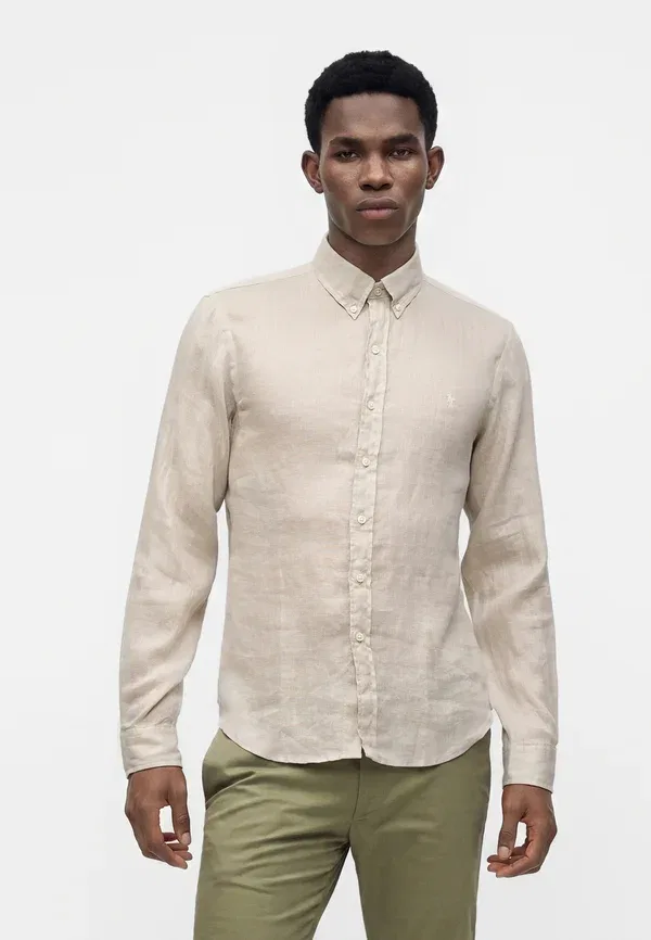Рубашка с длинным рукавом из льна Polo Ralph Lauren, серый