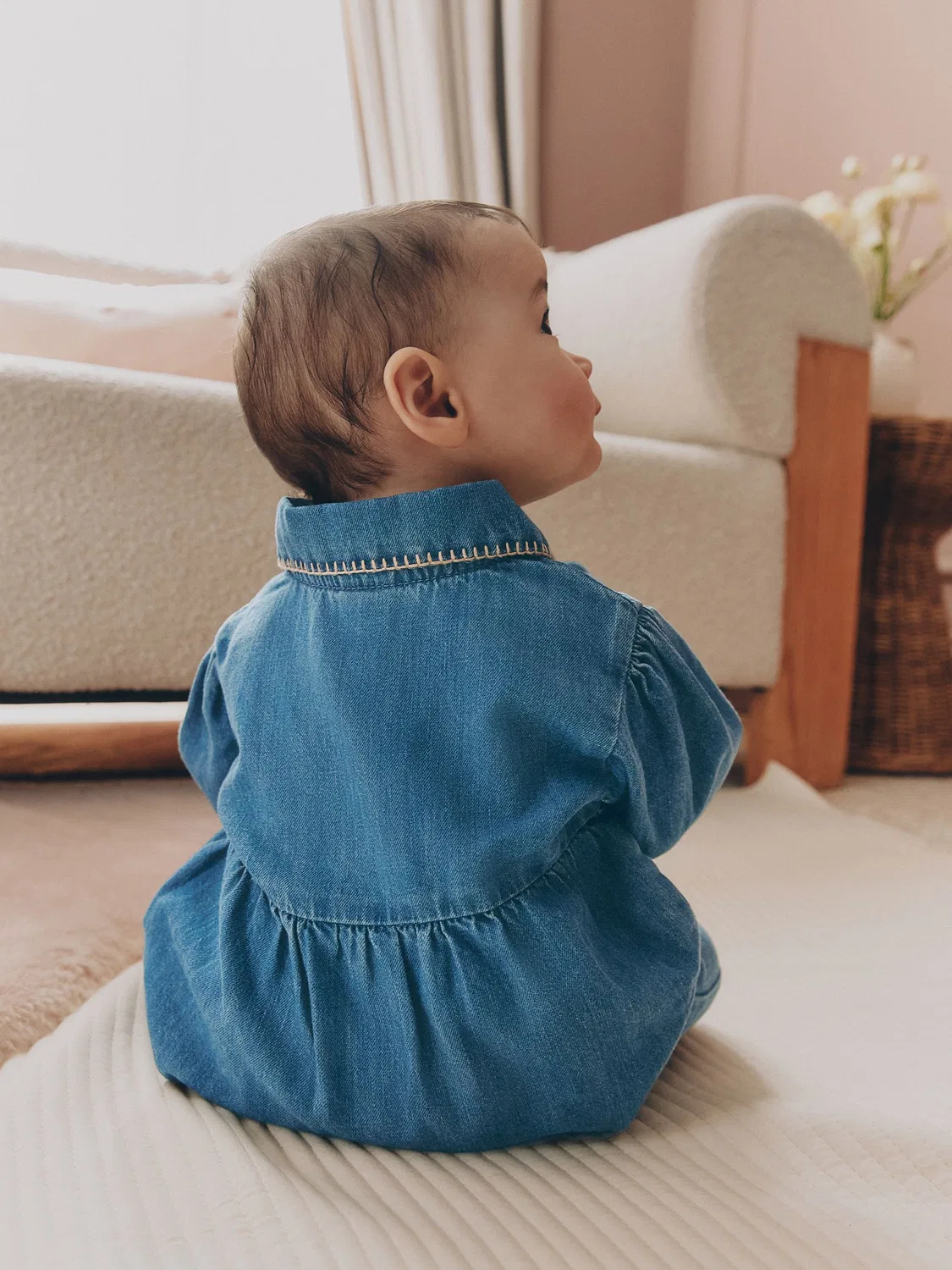 Ромпер джинсовый синий Next, Denim Blue — фото 2
