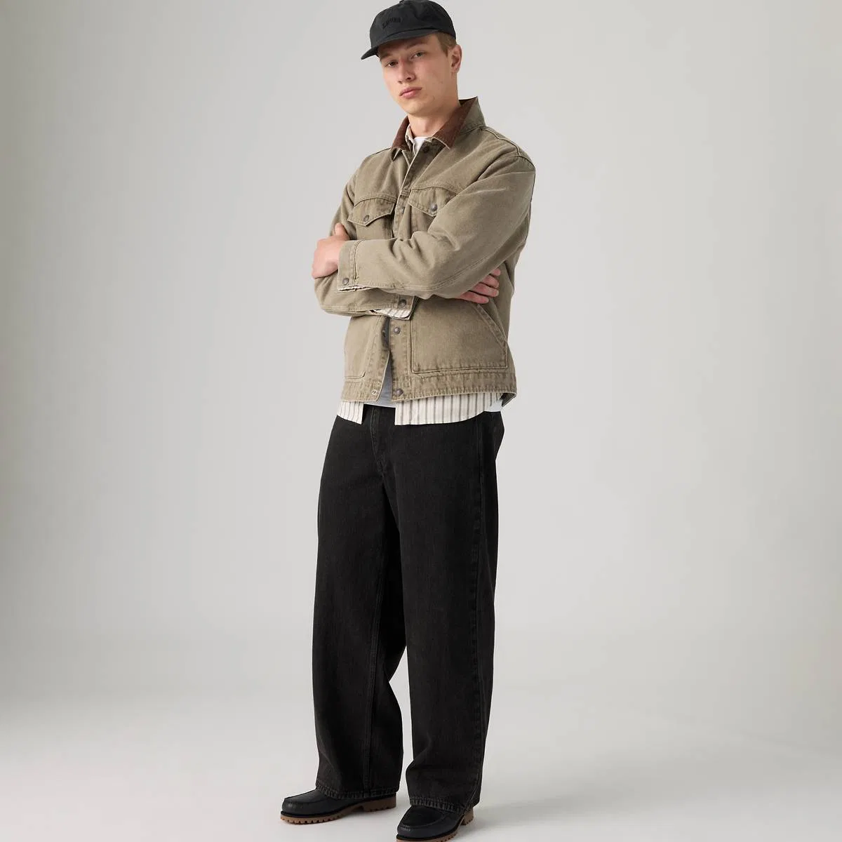 Джинсовая куртка-тракер Munroe Levi's, Salty Capers - Green — фото 3