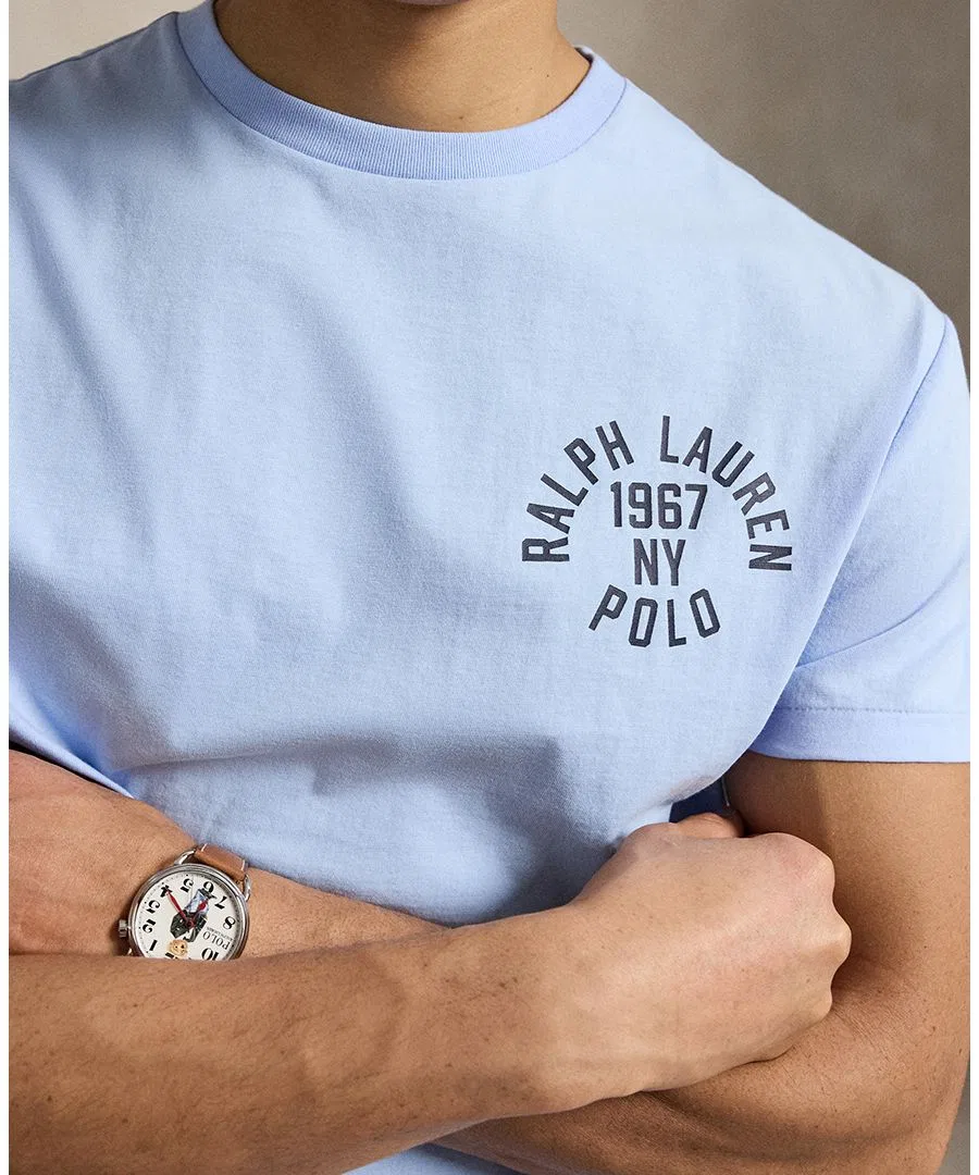 Мужская футболка с принтом Polo Ralph Lauren, Office Blue — фото 3