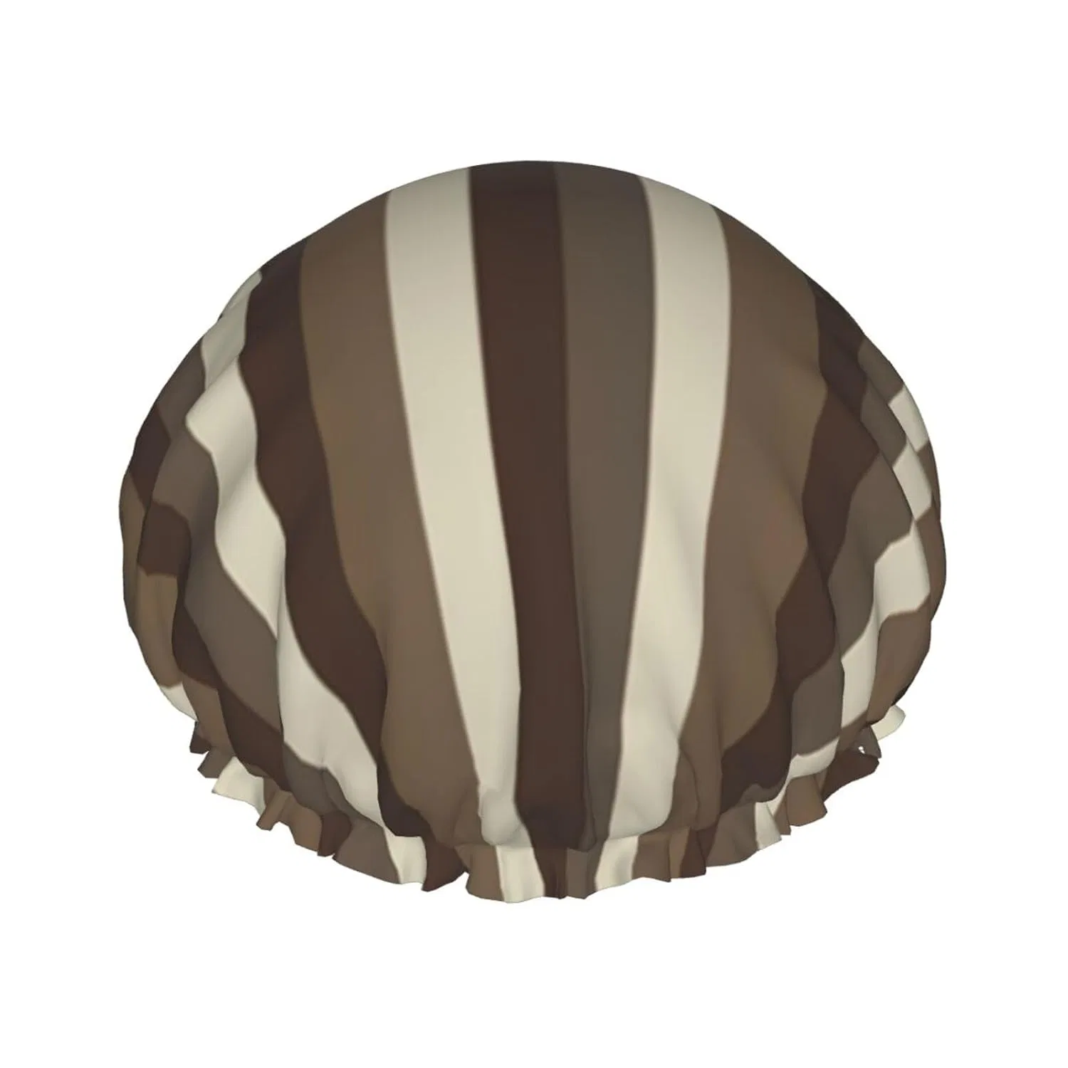 Шапочка для душа Double Layer, WSOIHFEC, Brown Striped Printed