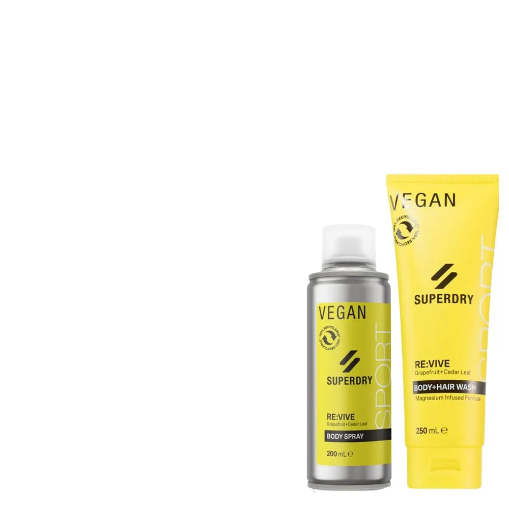 Набор для тела Superdry Sport Funky Neon Yellow, 200 мл дезодорант + 250 мл гель для душа и шампунь, 450 мл, Yellow