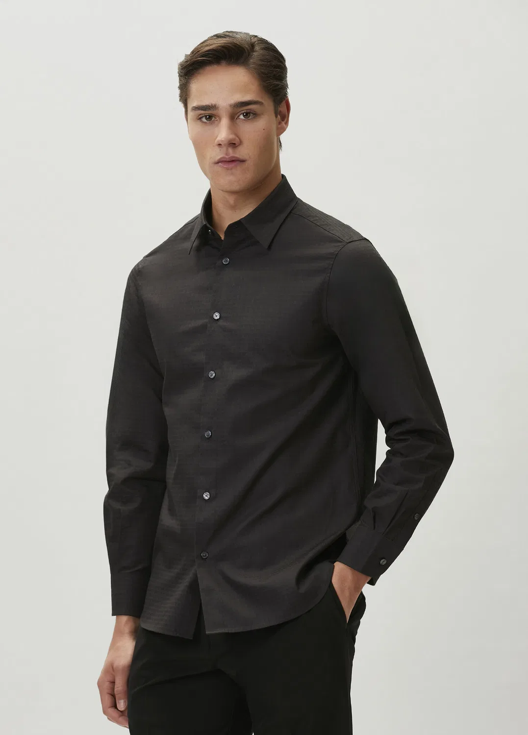 Рубашка с узором Emporio Armani, black