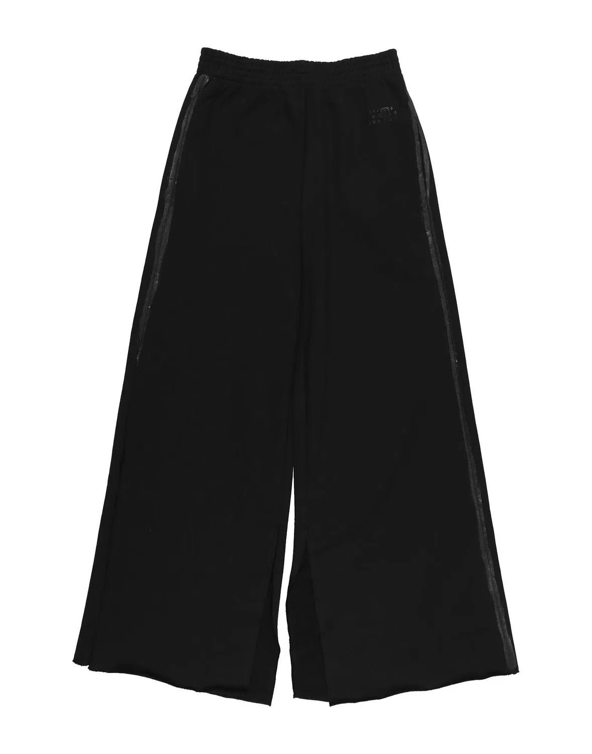 Брюки из футера с эффектом покрытия MM6 Maison Margiela, черный