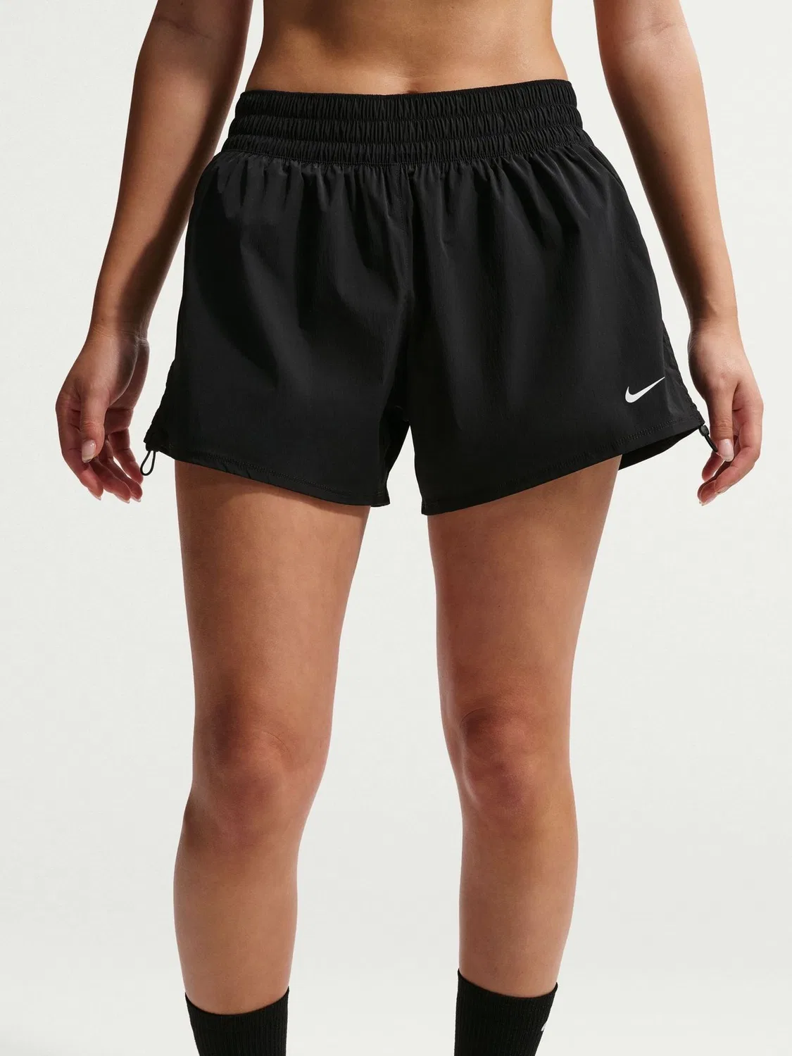 Шорты беговые Nike One Dri-FIT с высокой посадкой, Black — фото 4