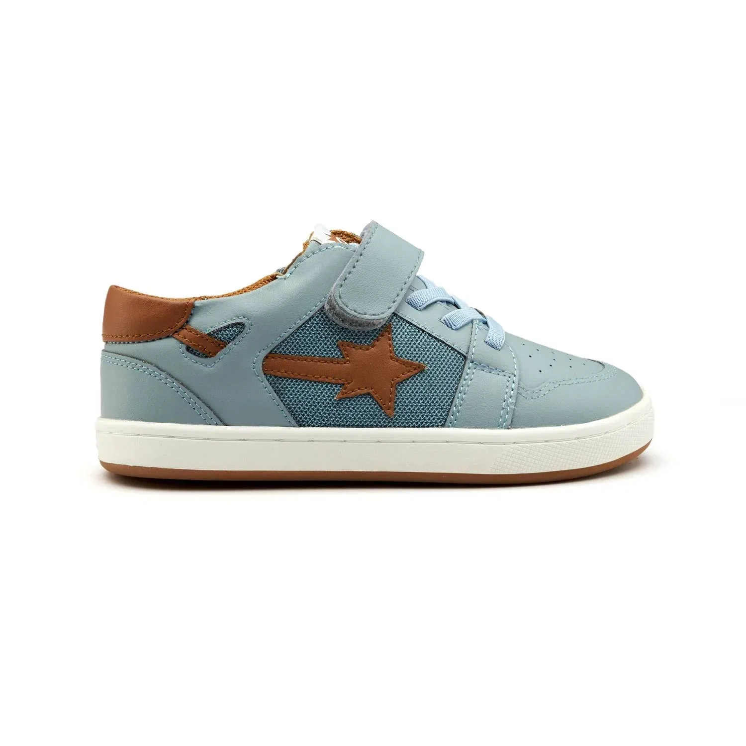 Детские кроссовки для девочек на липучках Star Runner Vl Strap Star Old Soles, Dusty Blue/Tan — фото 2