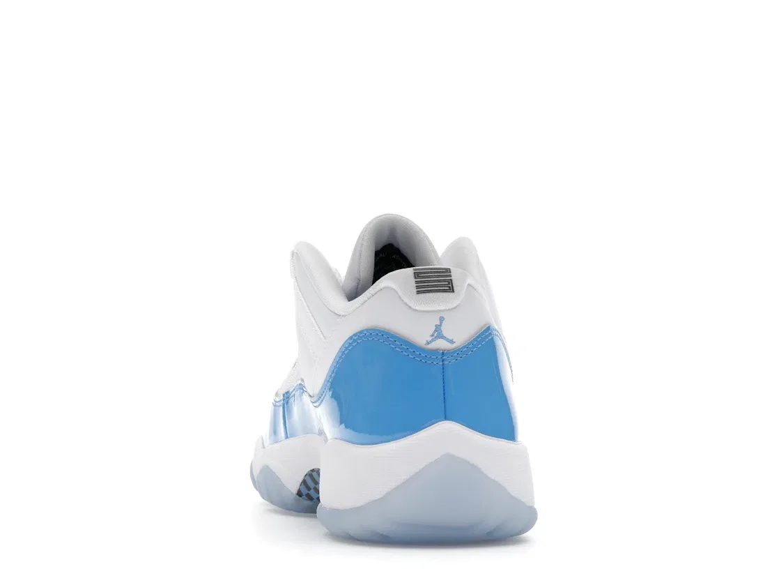 Детские кроссовки Lifestyle с патентованной кожей Jordan 11 Retro Low, White/University Blue/Black — фото 4