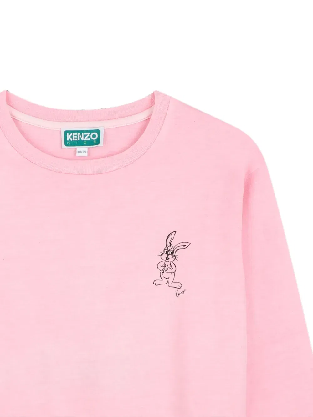 Футболка с длинными рукавами и принтом Kenzo Kids, розовый — фото 3