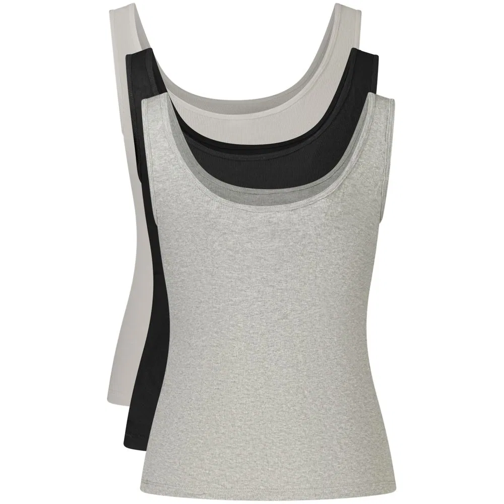 Женская майка без рукавов комплект 3 шт. Tri-Pack Tank Tops Calvin Klein, Black — фото 2