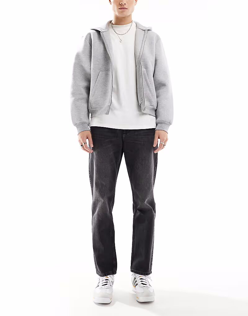 

Джинсы Pull&Bear прямого винтажного кроя черного цвета